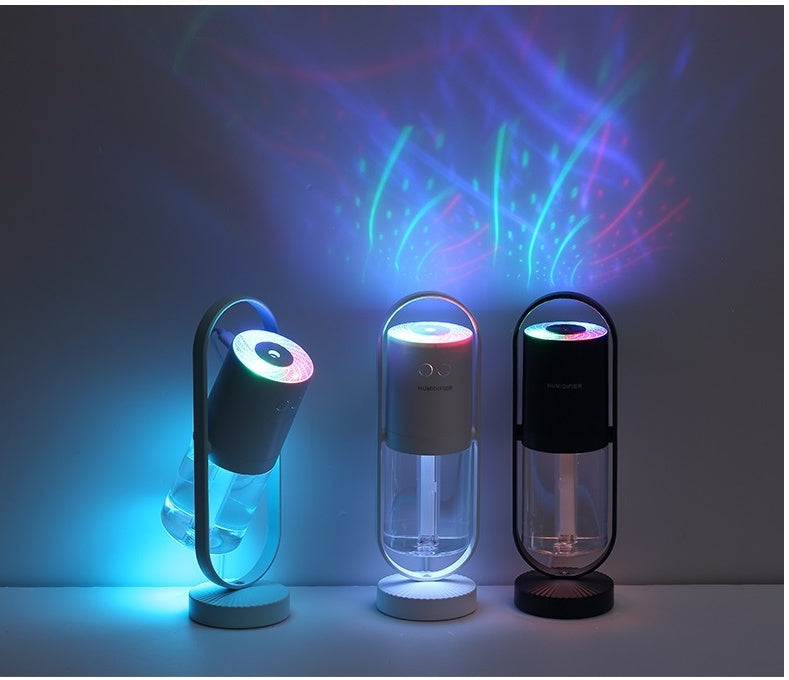 GLOWTRIX Magic Shadow Air Humidifier - USB Projection Night Light with Ultrasonic Mist Maker