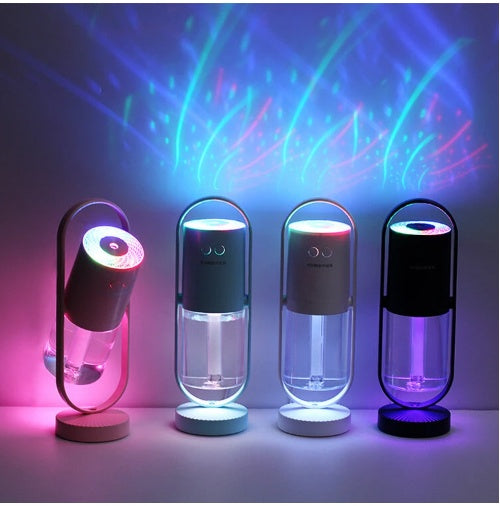 GLOWTRIX Magic Shadow Air Humidifier - USB Projection Night Light with Ultrasonic Mist Maker