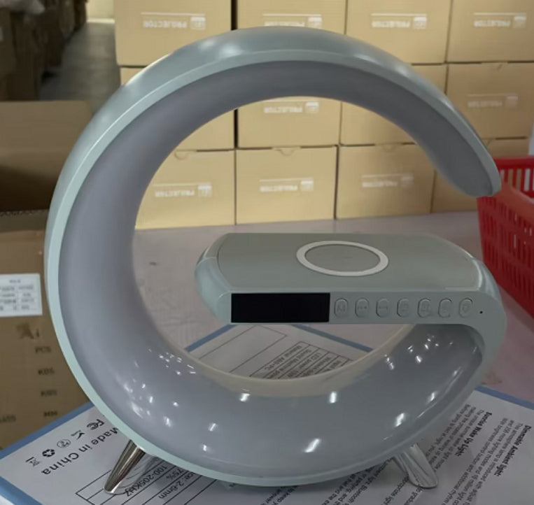 GLOWTRIX G-Shape Smart Lamp with Wireless Charger & Bluetooth Speaker